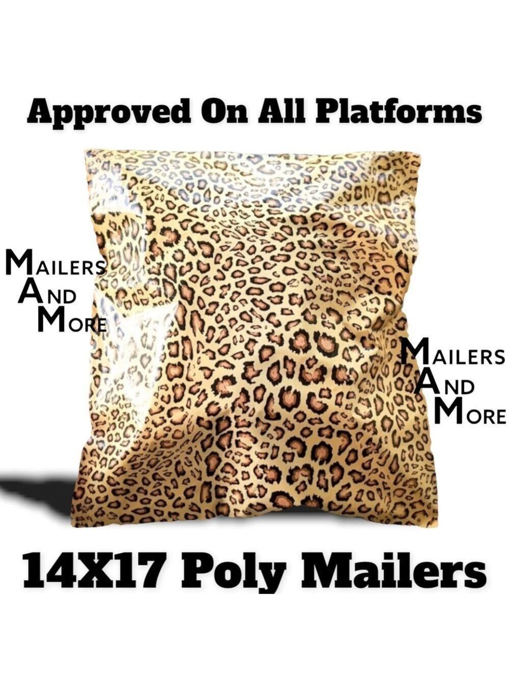 25 14X17 Poly Mailers Leopard Shipping Envelopes PRICE IS FIRM - Picture 6 of 11